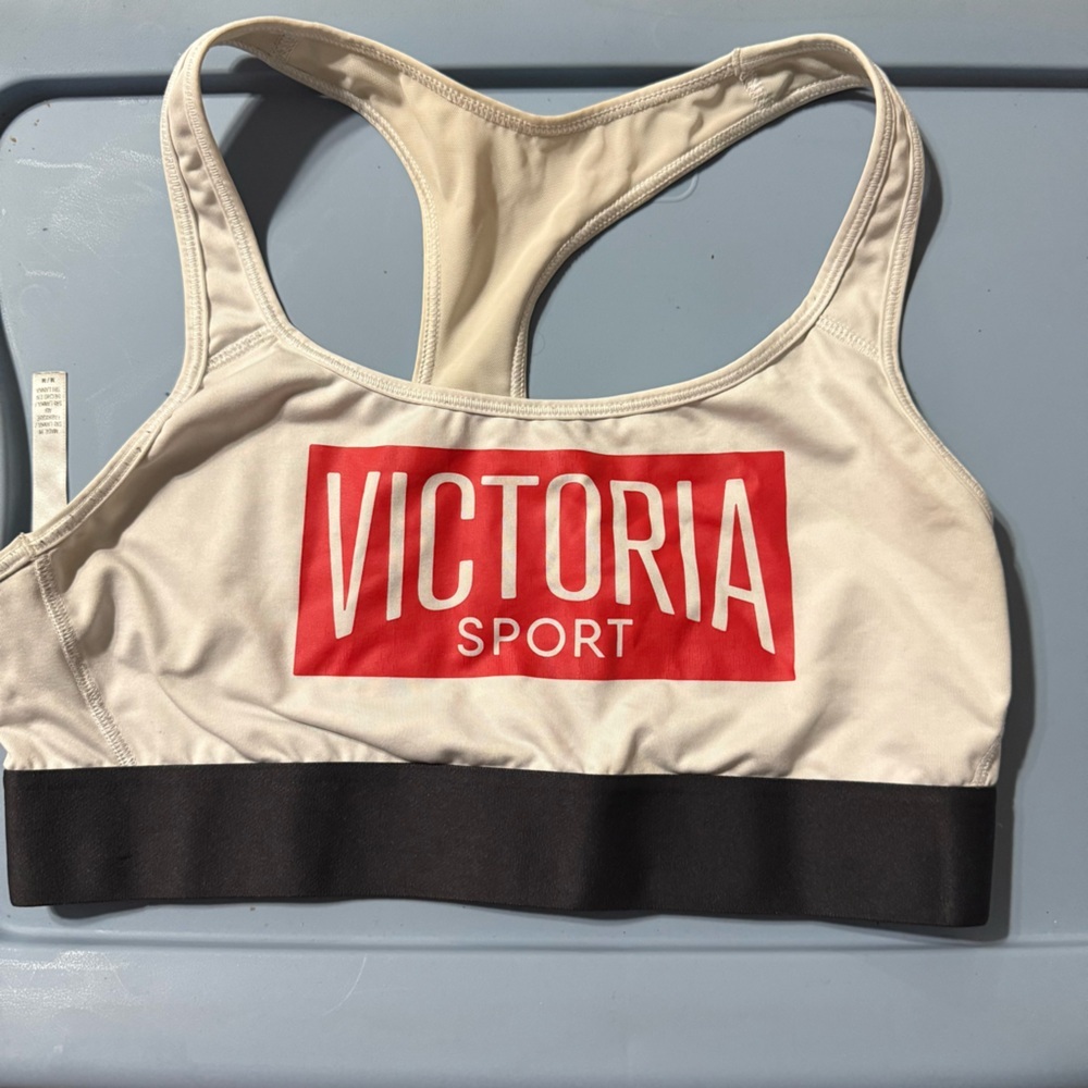 Women's White and Black Sports Bra - Picture 2 of 5